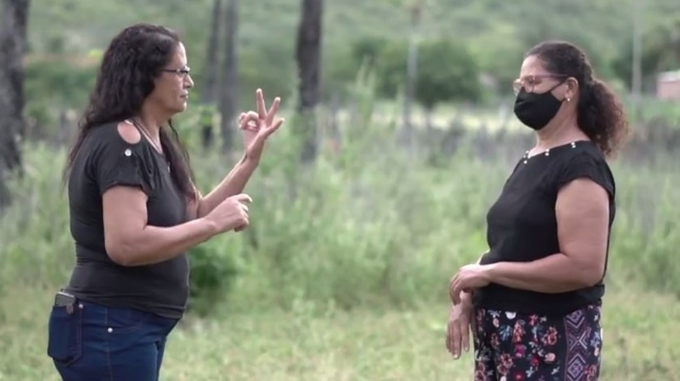 Comunidade no interior do Piauí cria nova língua de sinais — Foto: Reprodução/TV Clube