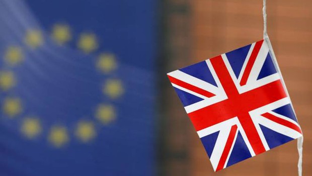 Bandeira do Reino Unido é vista em campanha à frente do referendo Brexit (Foto: Christopher Furlong/Getty Images)