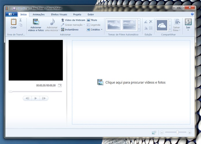 Windows Live Movie Maker é mais básico mas oferece recursos de edição interessantes (Foto: Reprodução/Teresa Furtado)