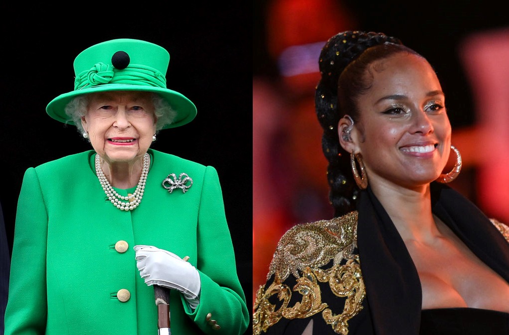 Rainha Elizabeth II e Alicia Keys (Foto: Getty Images)