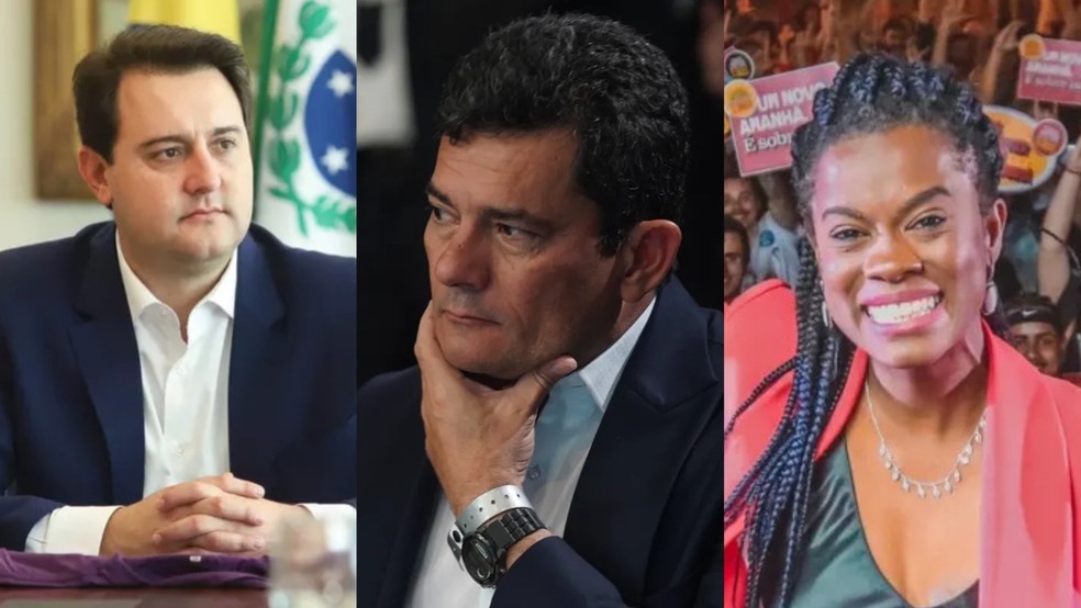 Ratinho Junior reeleito, Moro no Senado e Carol Dartora, aprimeira mulher negra na Câmara — Foto: Divulgação