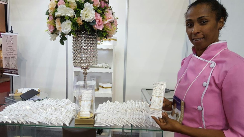 Maria Tereza criou receita de picolé de bem-casado. — Foto: Expocasório/Divulgação
