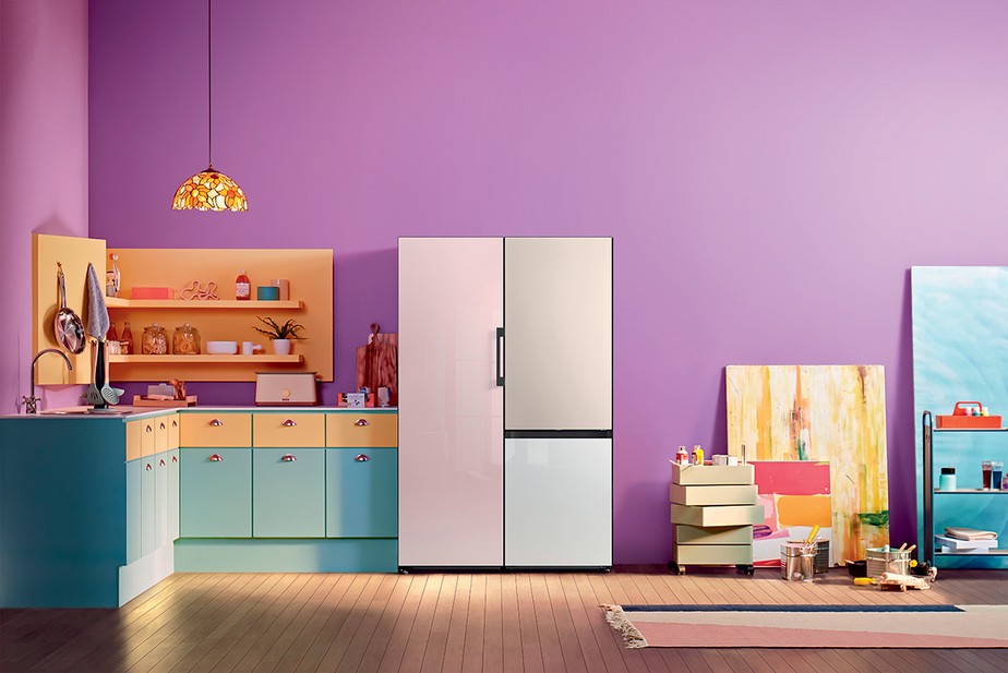 A geladeira Bespoke, da Samsung, é um dos itens de casa conectada mais surpreendentes do momento