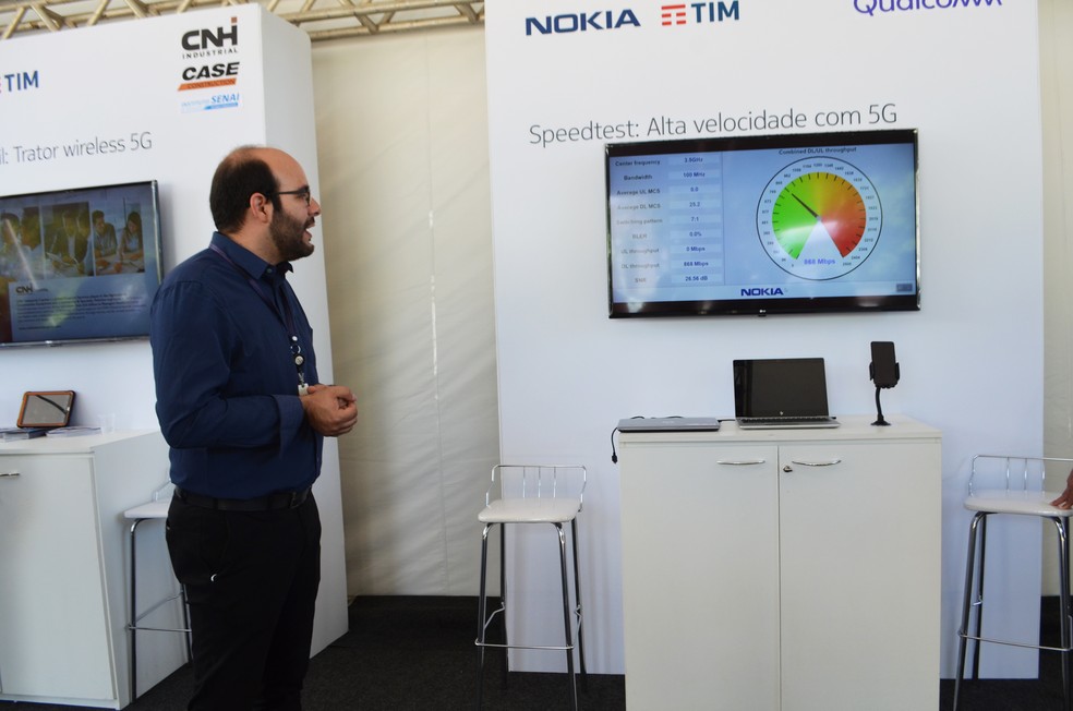 O Presidente do Conselho Deliberativo do Virtus/UFCG reitera que o laboratório 5G implantado na universidade em Campina Grande é para fase experimental da rede — Foto: Érica Ribeiro/G1