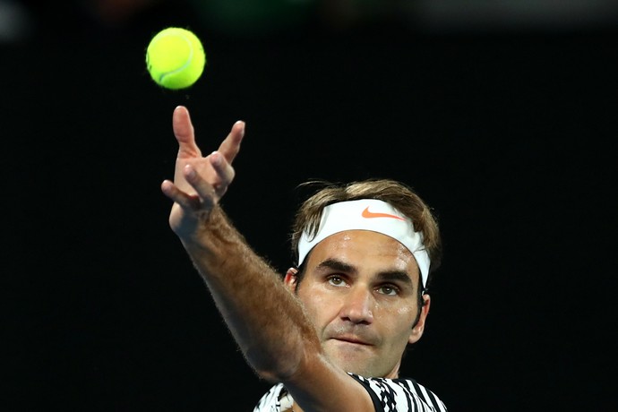 Roger Federer jogou muito contra Berdych em Melbourne (Foto: Cameron Spencer/Getty Images)