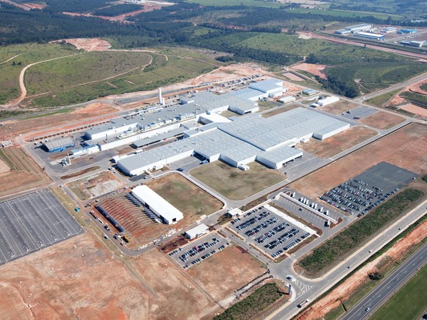 Vista aérea da fábrica em Sorocaba (Foto: Divulgação)