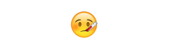 Emoji com termômetro mostra que você está febril ou doente (Foto: Reprodução/emojipedia)