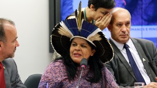 Sônia Guajajara (PSOL), ministra dos Povos Originários — Foto: Michel Jesus/Câmara dos Deputados