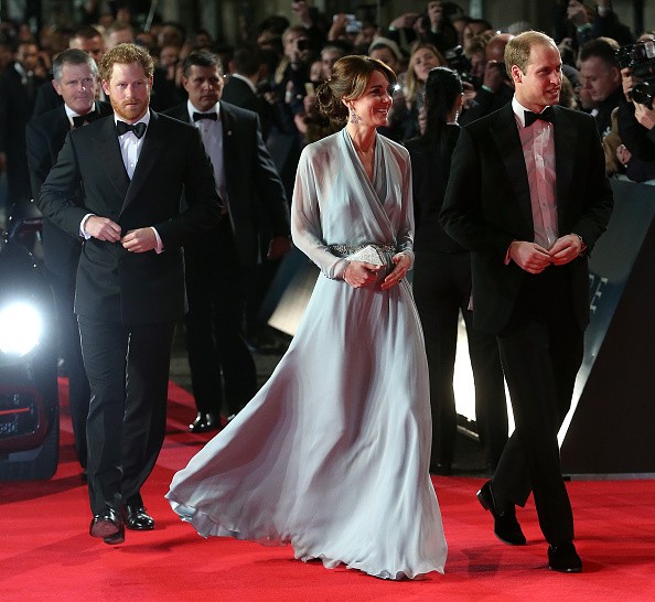 Kate Middleton com príncipe William e Harry (Foto: Getty Images)