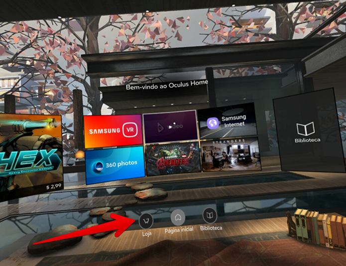 Abra a loja a partir da sua Oculus Home (Foto: Reprodução/Filipe Garrett)