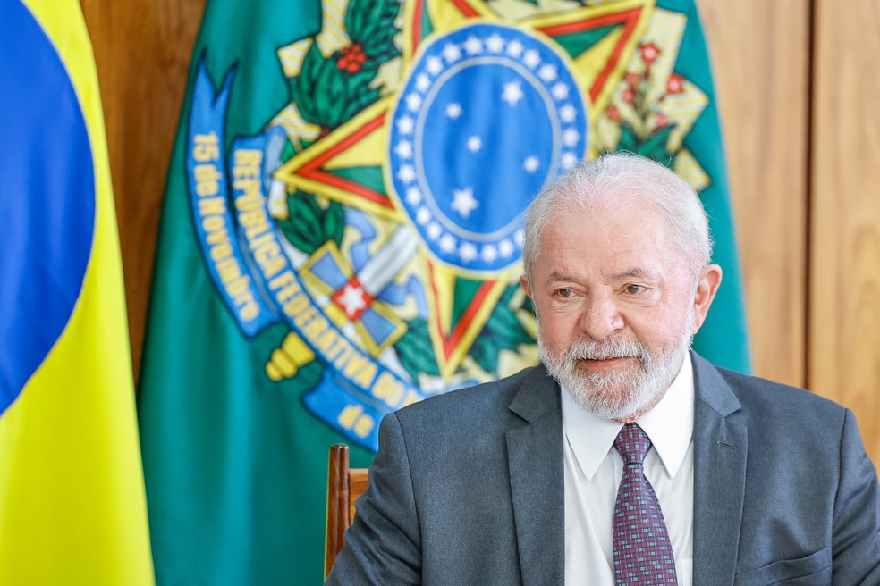 Lula durante café com jornalistas em abril de 2023 — Foto: Ricardo Stuckert/PR