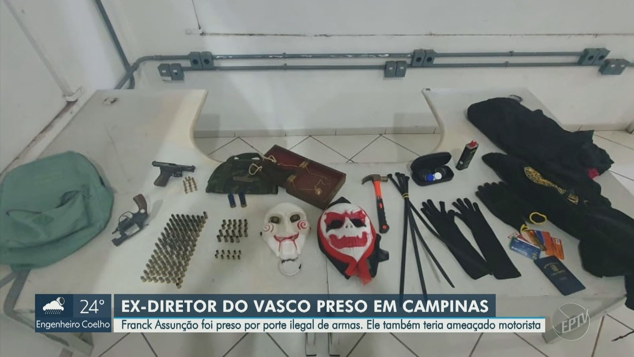 Ex-diretor do Vasco, Franck Assunção é preso por porte ilegal de arma em Campinas
