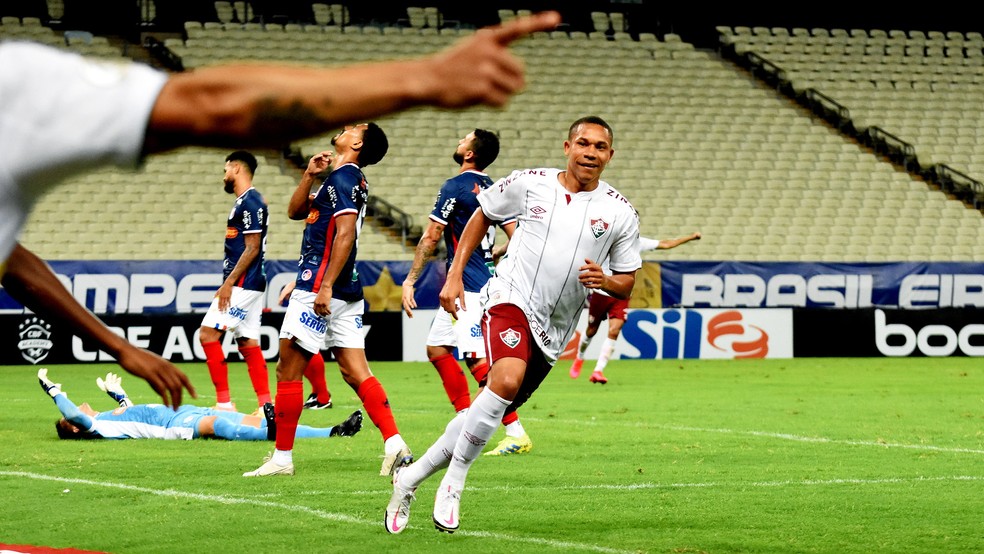 Wellington Silva comemora gol em Fortaleza x Fluminense � Foto: Mailson Santana / FFC