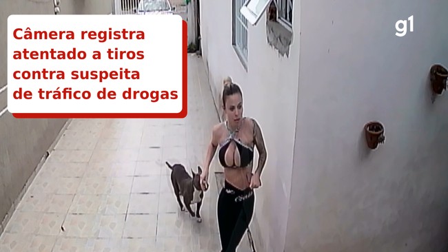 Cmera registra atentado a tiros contra suspeita de trfico de drogas