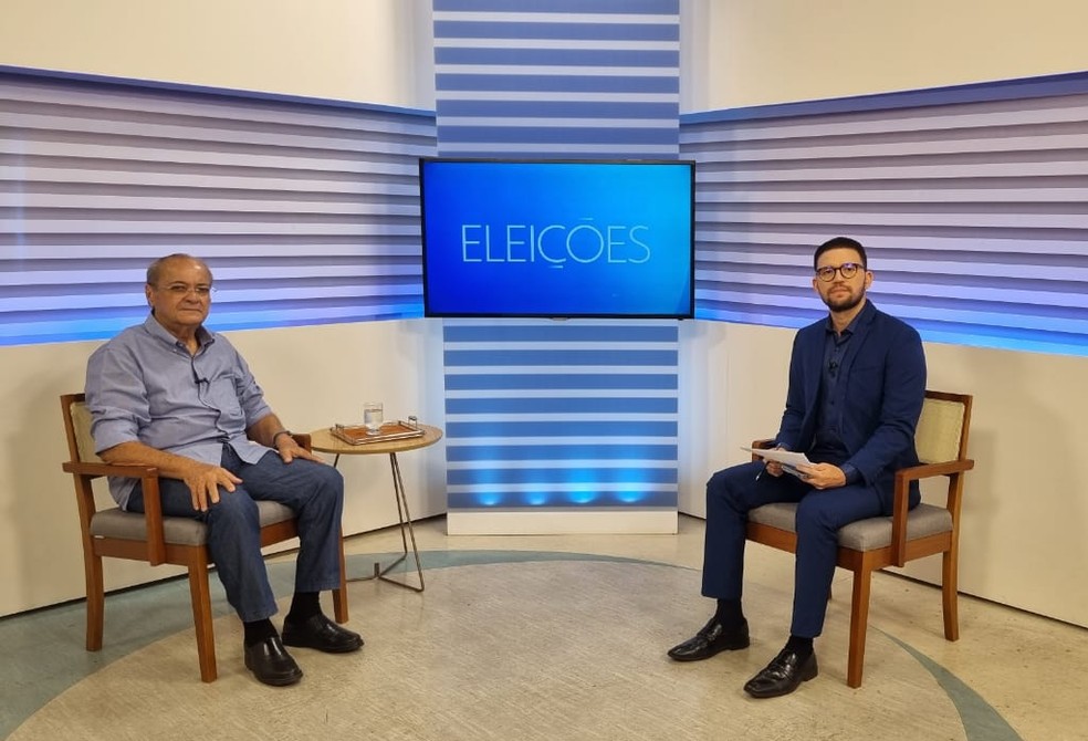 Sílvio Mendes no Bom Dia Piauí em entrevista com candidatos ao governo — Foto: Lícia Dutra/Rede Clube