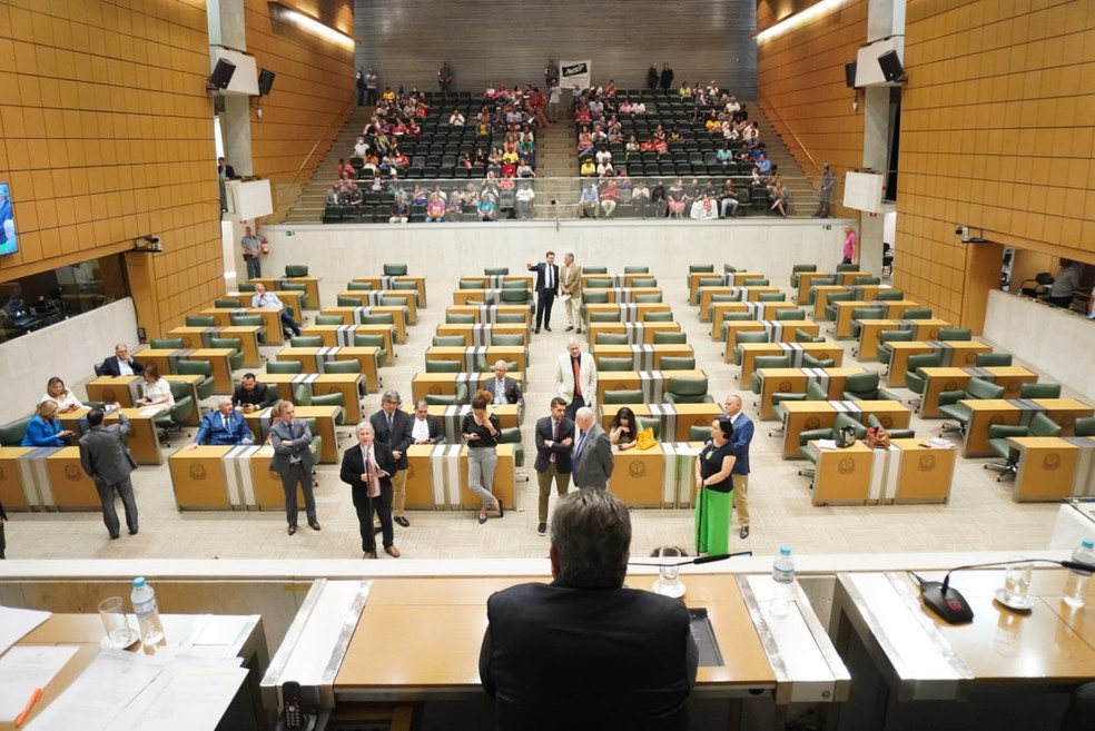 Deputados estaduais no Plenário da Alesp — Foto: Divulgação/Alesp