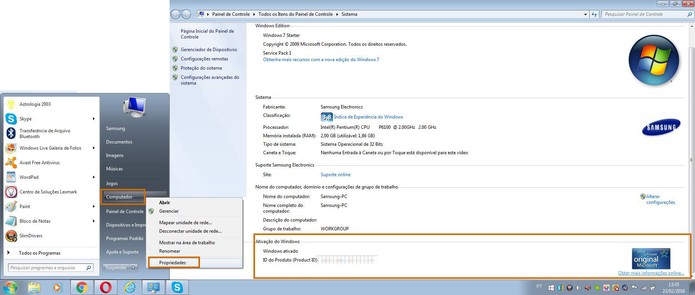 Registre o Windows 7 no computador com seu Product Key (Foto: Reprodução/Barbara Mannara)