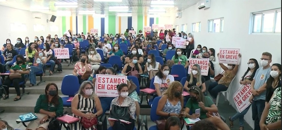 Greve de professores municipais suspendem greve após 214 dias — Foto: Reprodução/TV Clube