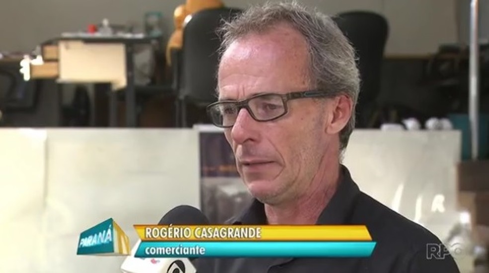 RogÃ©rio Casagrande, de 50 anos, morreu no sÃ¡bado (12); ele deu entrevista em abril para a RPC (Foto: DivulgaÃ§Ã£o/RPC)