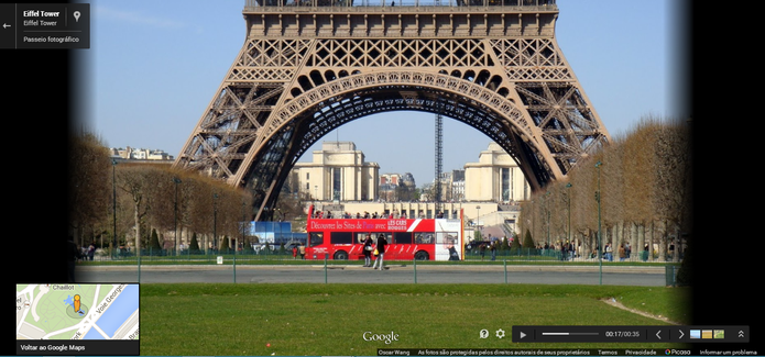 Torre Eiffel, em Paris, no Street View do Google Maps (Foto: Reprodu??o/Paulo Finotti) (Foto: Torre Eiffel, em Paris, no Street Vie