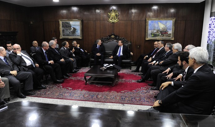 Presidentes de clubes se reúnem com presidente do Senado, Renan Calheiros (Foto: Agência Senado)