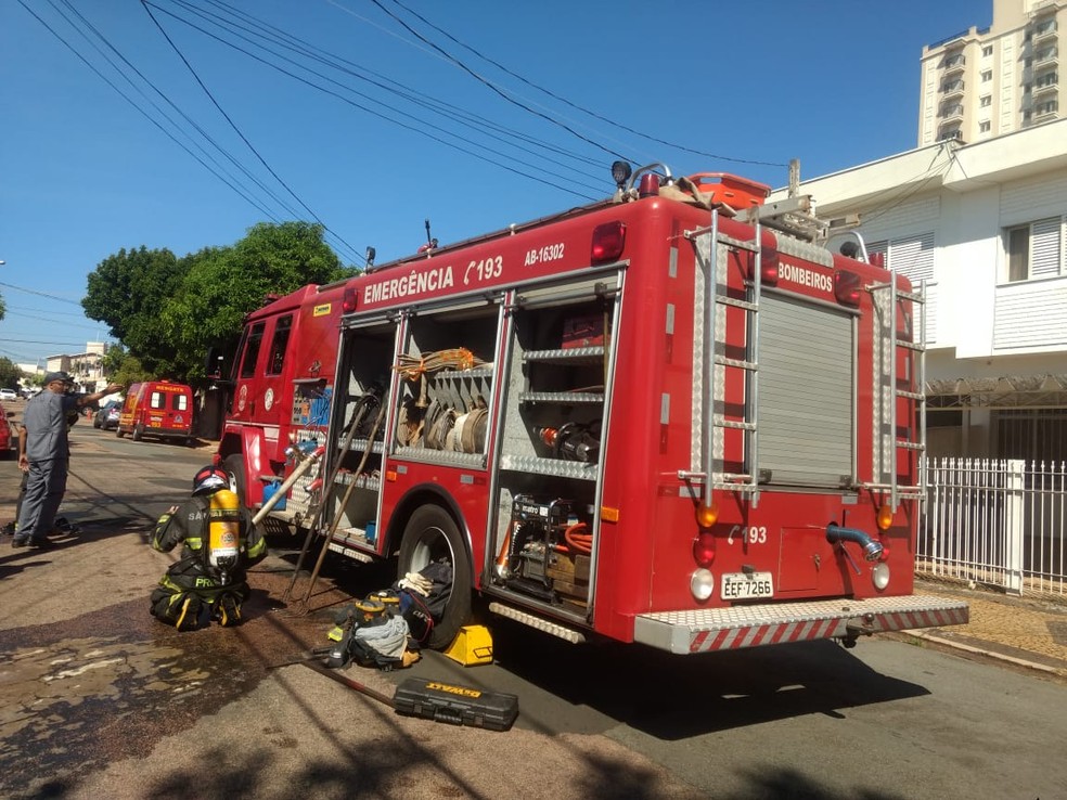 Corpo de Bombeiros conteve o incêndio em dez minutos.  — Foto: Arquivo pessoal