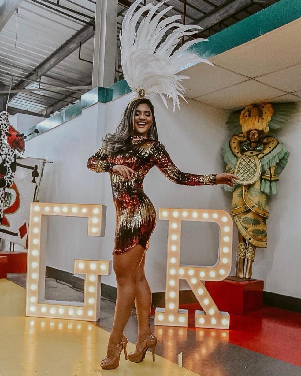 A cearense Mileide Mihaile vai estrear na Marques de Sapucaí como musa da Grande Rio — Foto: Kondzilla/ Divulgação