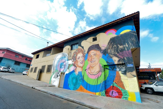 Mural de Paulo Gustavo em São Paulo (Foto: Francisco Cepeda/AgNews)