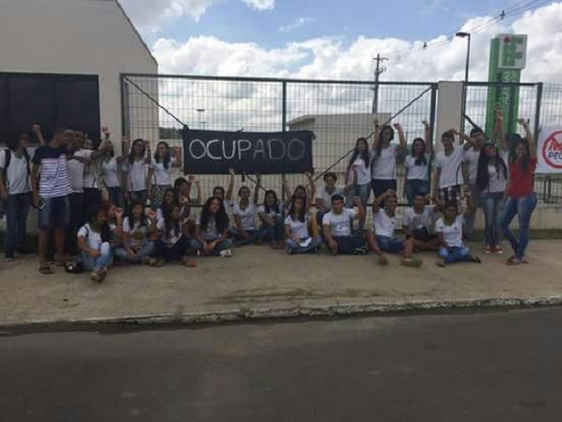 Campus do Ifal em Murici foi ocupado na manhã desta segunda-feira (24) (Foto: Divulgação/Ubes-AL)