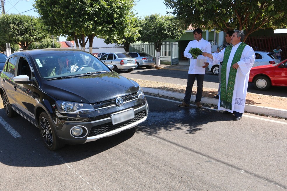 Benção dos motoristas foi realizada neste domingo (30), em Santo Expedito (Foto: Pascom/Santuário de Santo Expedito/Divulgação)