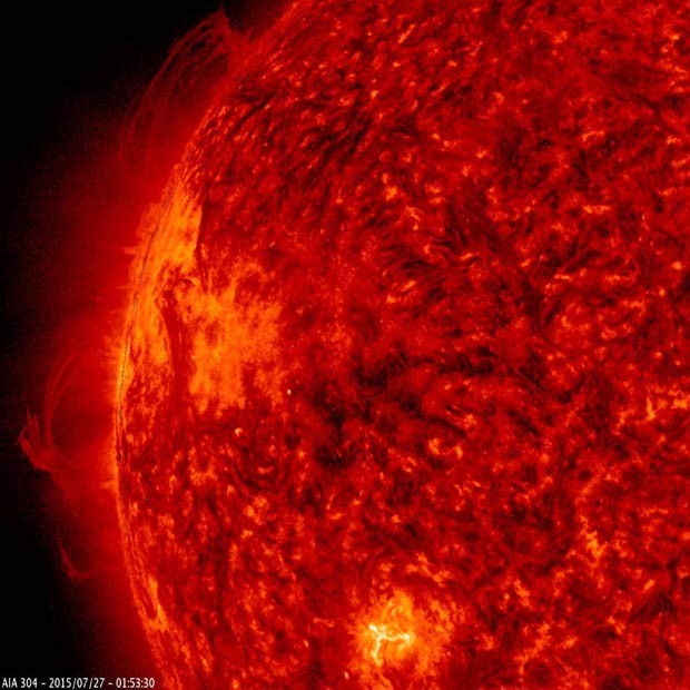 Vídeo da Nasa feito em julho mostra fluxos de partículas no Sol (Foto: NASA/Solar Dynamics Observatory/Steele Hill)