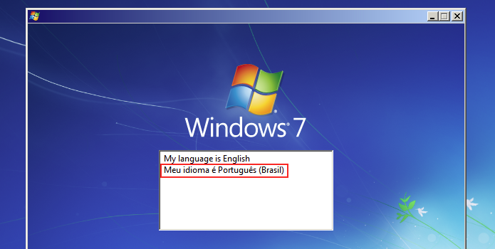 Escolhendo o idioma a ser usado pelo instalador (Foto: Reprodução/Edivaldo Brito)