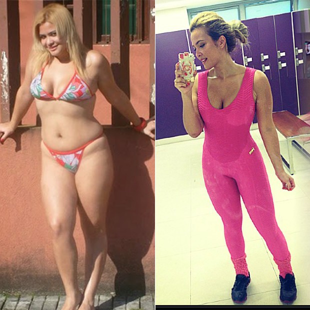 Antes e depois de 'Geisy Arruda (Foto: Instagram/ Reprodução)