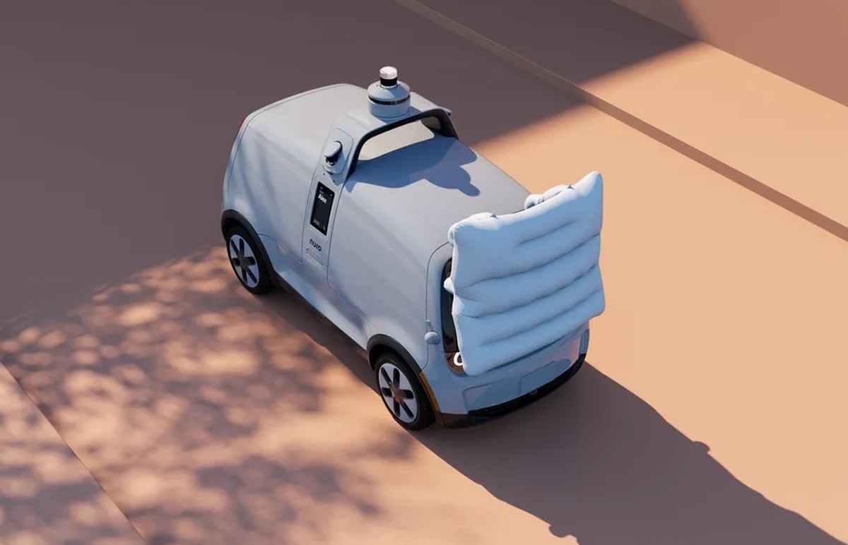 Novo carro autônomo da Nuro tem airbag externo para proteger pedestres