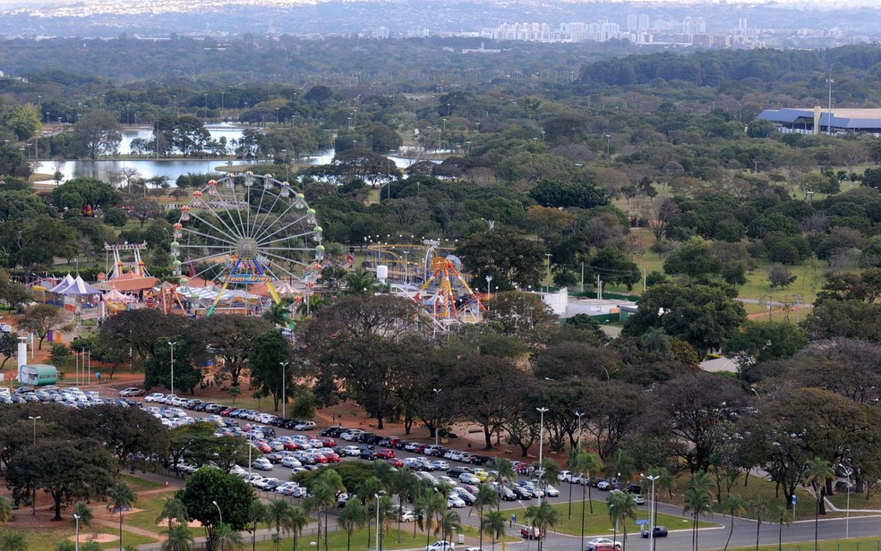 Vista aérea do Parque da Cidade, em Brasília — Foto: Renato Araújo/GDF/Divulgação