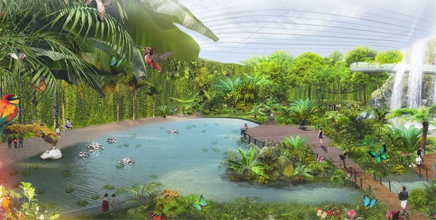 Conheça a Tropicália: a maior estufa de floresta tropical do mundo (Foto: Divulgação)