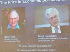Oliver Hart e Bengt Holmström vencem o Prêmio Nobel de Economia