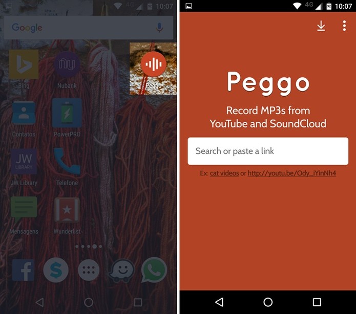 Abra o Peggo em seu smartphone (Foto: Felipe Alencar/TechTudo)