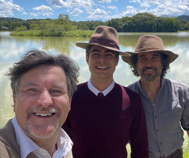 Antonio Calloni com Rafa Vitti e Eriberto Leão (Foto: Reprodução/Instagram)