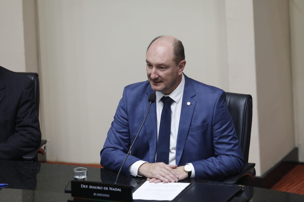 Deputado Mauro de Nadal (MDB) foi eleito presidente da Alesc — Foto: Patrick Rodrigues/NSC