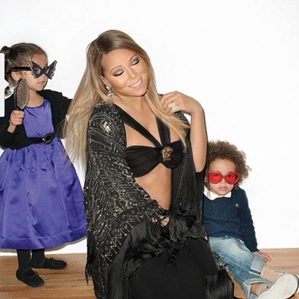 Mariah Carey e os gêmeos Monroe e Moroccan (Foto: Instagram)