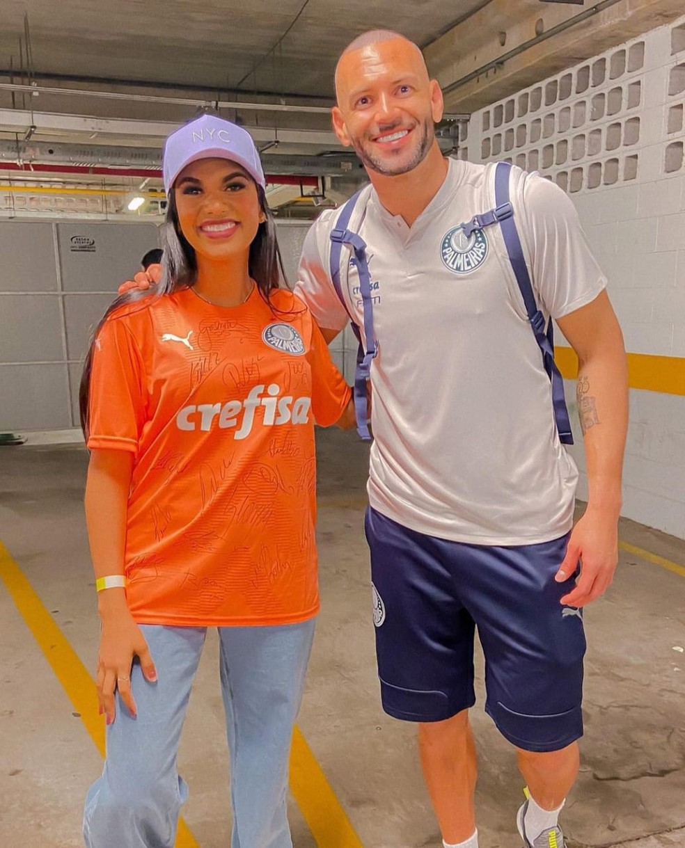 Jéssica Ingrede e o goleiro Weverton representam o Acre na Copa do Mundo no Catar — Foto: Reprodução