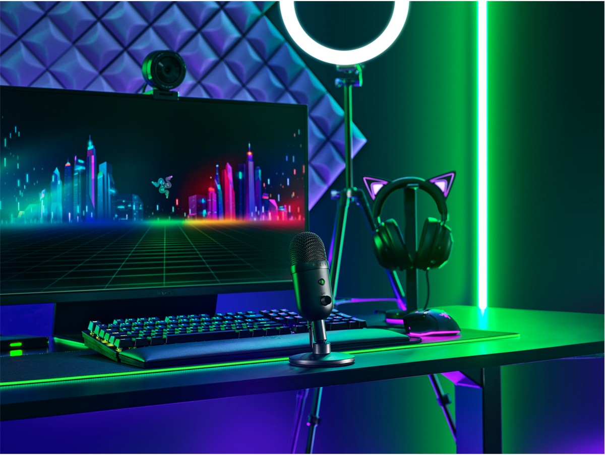 Razer lança microfones Seiren V2 Pro e V2 X para streamers