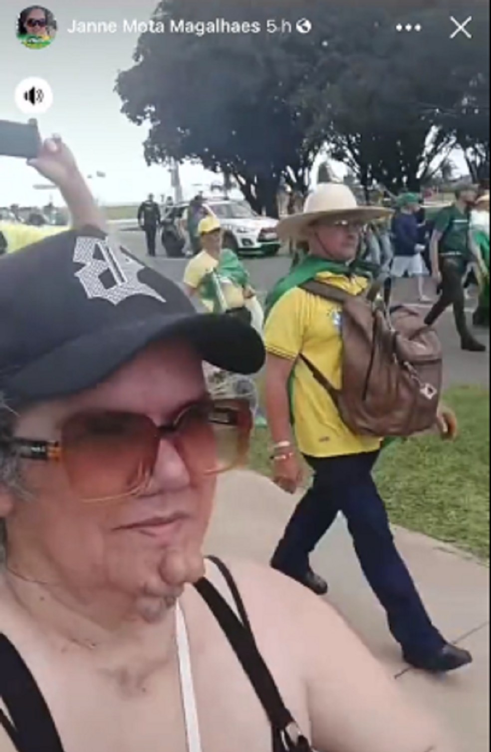 Professora Janne Mota participou de atos golpistas em Brasília — Foto: Reprodução/Twitter