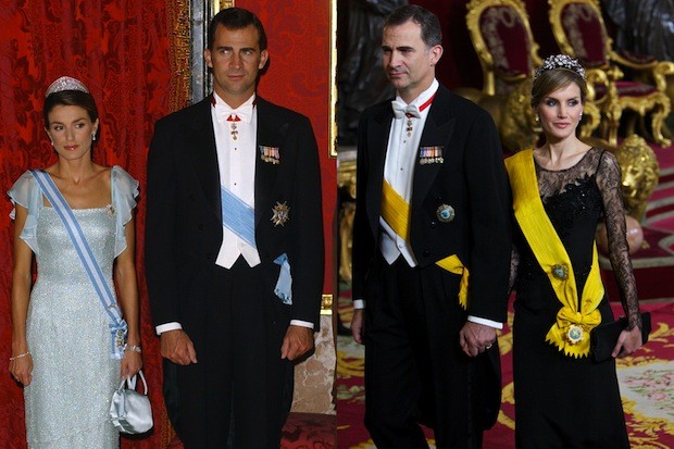 Left: Letizia as Princess of Spain in 2004, the year she married King Felipe Vl; and right, a few days before she became Queen of Spain (Foto: Getty)