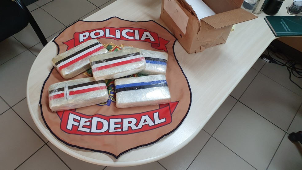 Droga foi foi postada de Rondônia para o Rio Grande do Norte pelos Correios — Foto: Polícia Federal/Divulgação