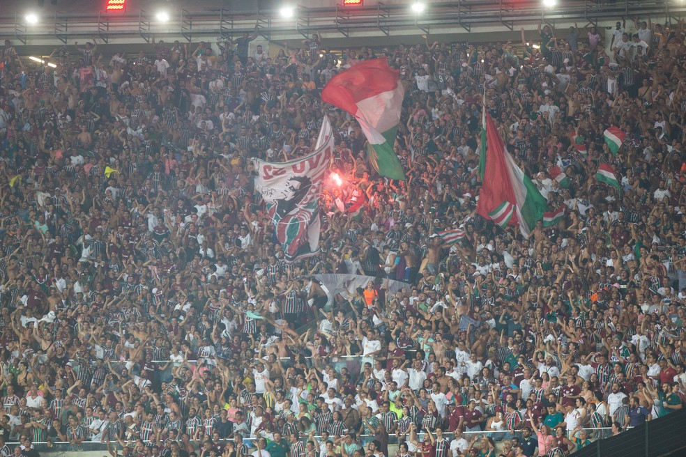 Torcida do Fluminense no Fla-Flu no Maracanã — Foto: Marcelo Gonçalves / Fluminense FC