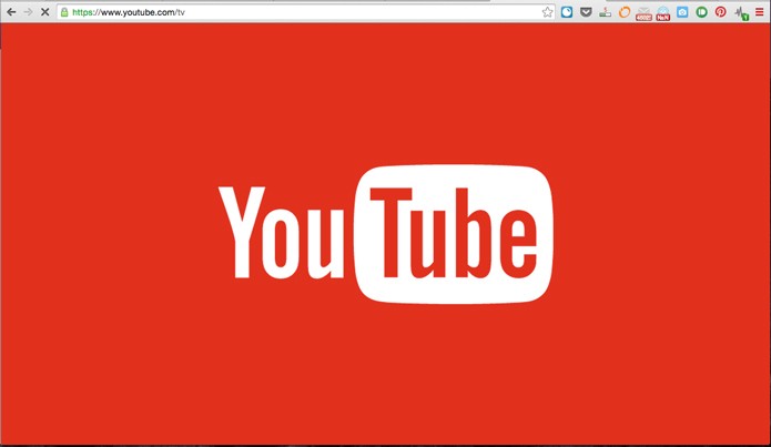 Logo do YouTube ao acessar a url (Foto: Reprodução/André Sugai)