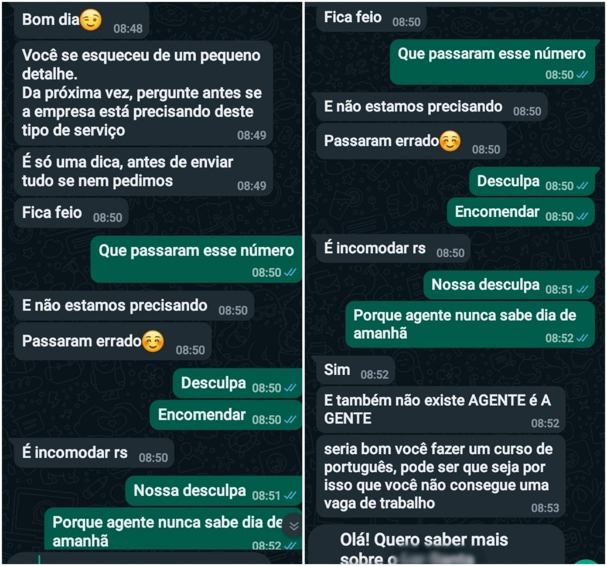 Cuidadora manda currículo para asilo e é hostilizada por erros de português  em mensagens: 'Por isso que não arruma trabalho' | Sorocaba e Jundiaí | G1