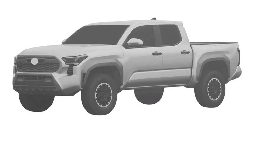 Registro de patente da nova geração da Toyota Tacoma, que deve ser apresentada ainda neste ano — Foto: Divulgação